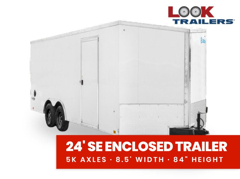 8.5 x 24 SE 10K Flat Top Sloped V Nose (2) 5000 lb Axles 140441