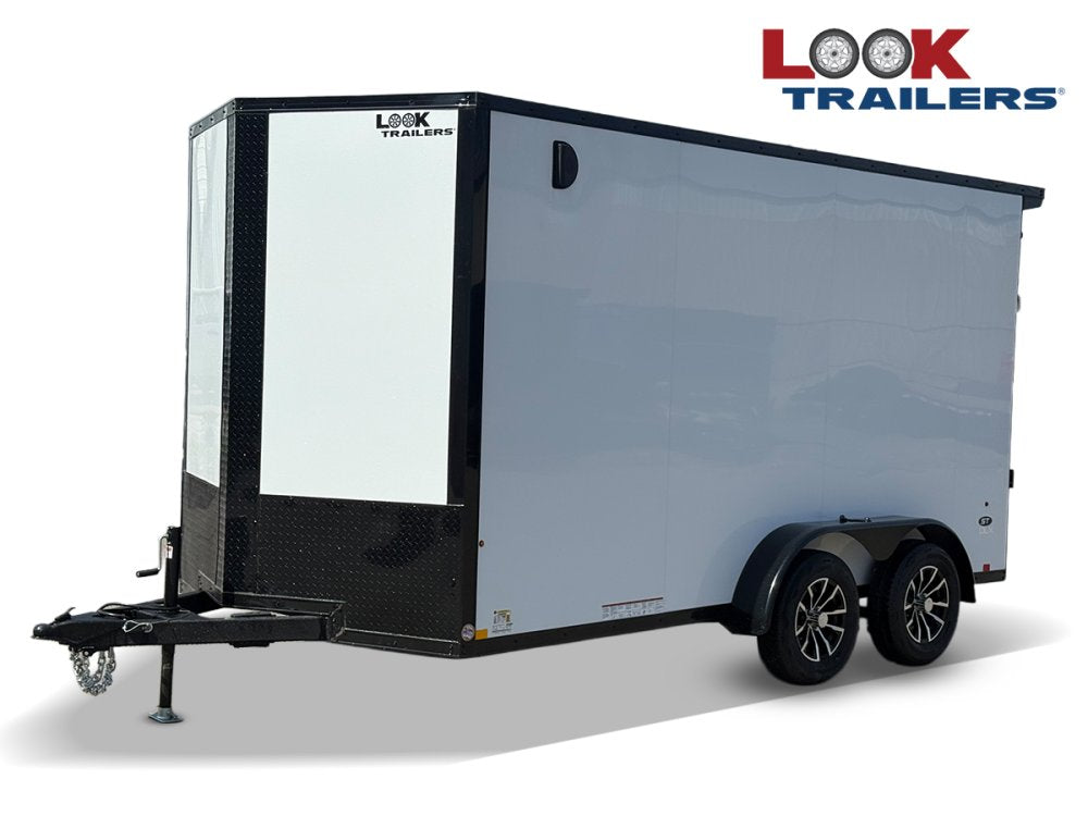 7 x 14 DX 7K Flat Top V Nose Enclosed - (2) 3500 lb Axles 140467