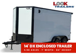 7 x 14 DX 7K Flat Top V Nose Enclosed - (2) 3500 lb Axles 140467