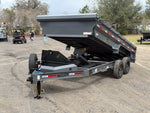 16' Dura-Haul DRL Bumper Pull Dump Trailer 24" Side Walls - (2) 8K Axles 11632