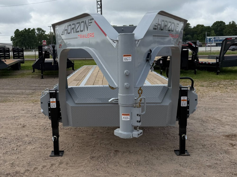 28' Horizon FTS Gooseneck Hydraulic Deckover Tilt Trailer - 10K Axles 15109