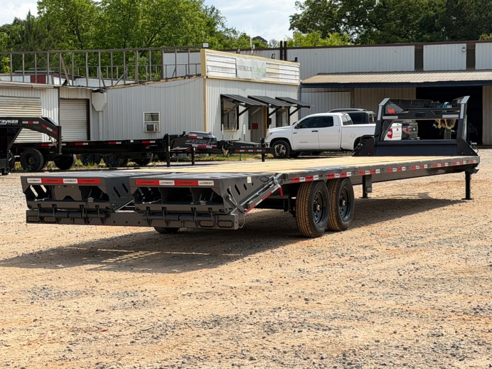 36' Horizon FTZ Gooseneck Hotshot Non-CDL Deckover Trailer Mega Ramps - (2) 7k Axles 16234