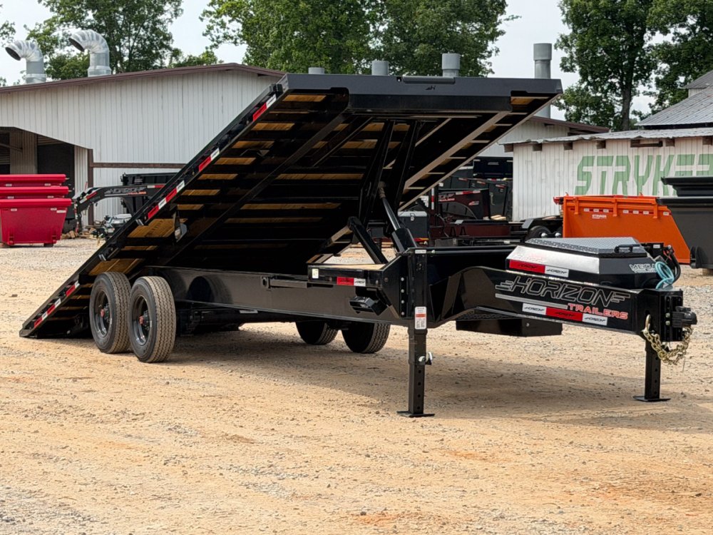 28' Horizon FTS Bumper Pull Hydraulic Deckover Tilt Trailer - 10K Axles 15102