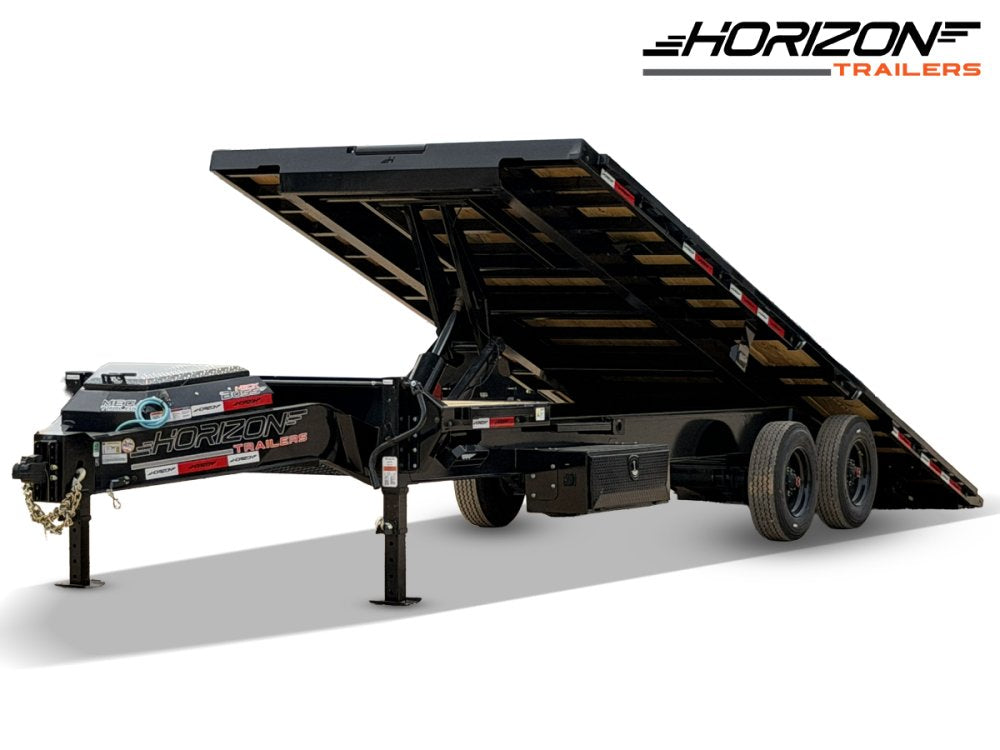 28' Horizon FTS Bumper Pull Hydraulic Deckover Tilt Trailer - 10K Axles 15102