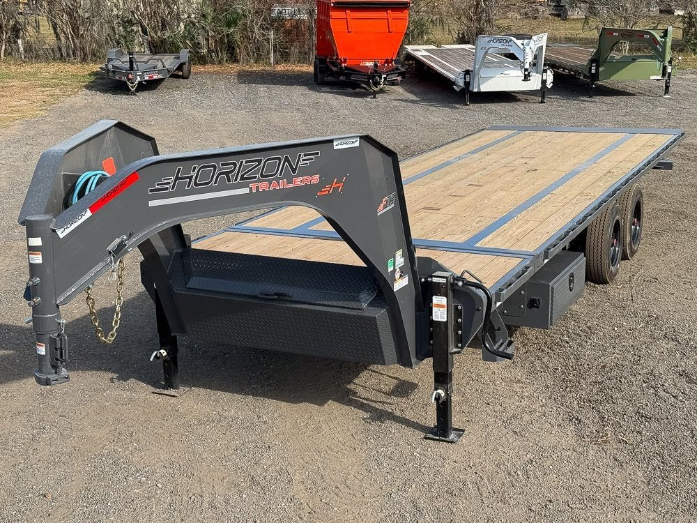 28' Horizon FTS Gooseneck Hydraulic Deckover Tilt Trailer - 10K Axles 15107