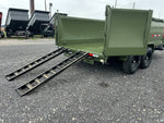 14' Horizon LZ7 Bumper Pull Dump Trailer 42" Side Walls Telescopic Lift Hydraulic Jacks - (2) 7k Axl 14681