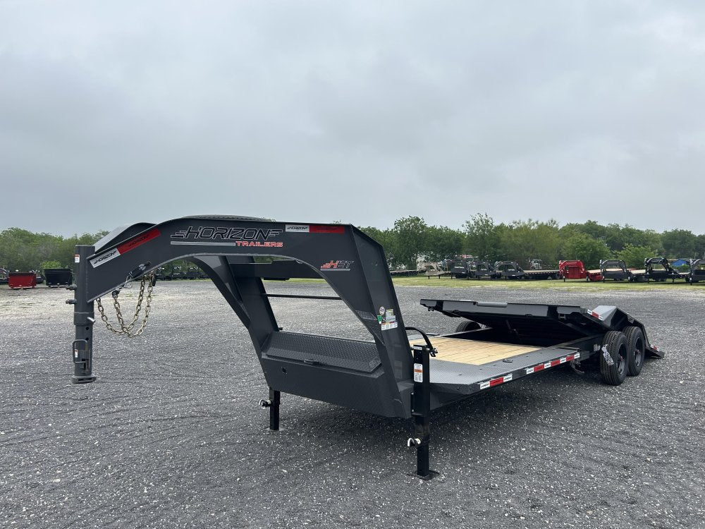 26' Horizon HET Gooseneck Equipment Tilt Trailer Drive Over Fenders - (2) 10K Axles 15457