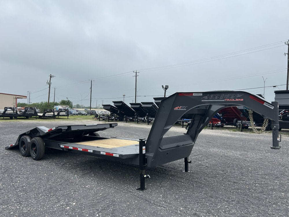 26' Horizon HET Gooseneck Equipment Tilt Trailer Drive Over Fenders - (2) 10K Axles 15457