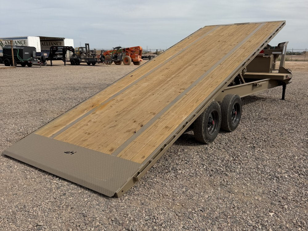28' Horizon FTS Gooseneck Hydraulic Deckover Tilt Trailer - 10K Axles 016527