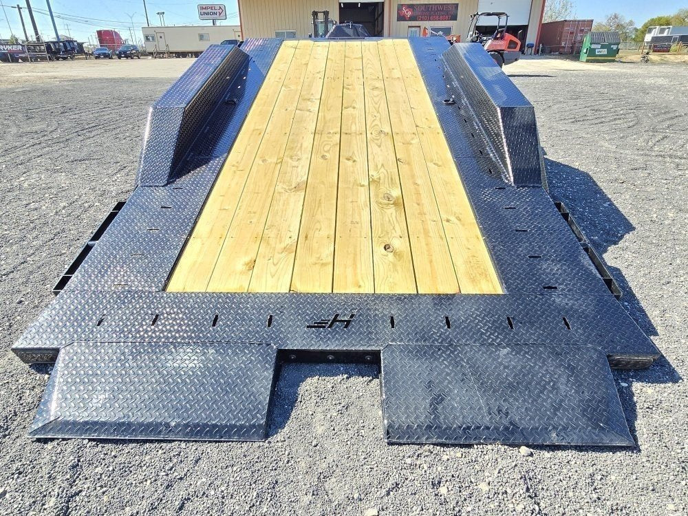 24' Horizon HET Bumper Pull Equipment Tilt Trailer Drive Over Fenders - (2) 10K Axles 015466