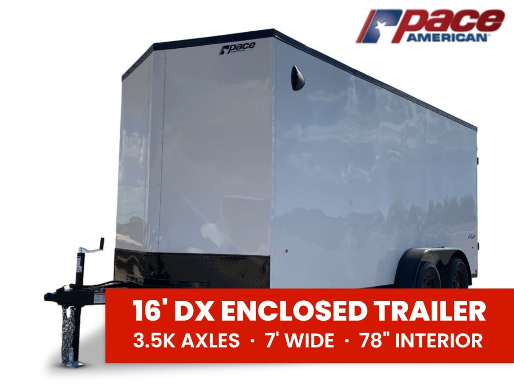 7 x 16 Outback DLX Flat Top V Nose (2) - 3500 lbs Axles 146225