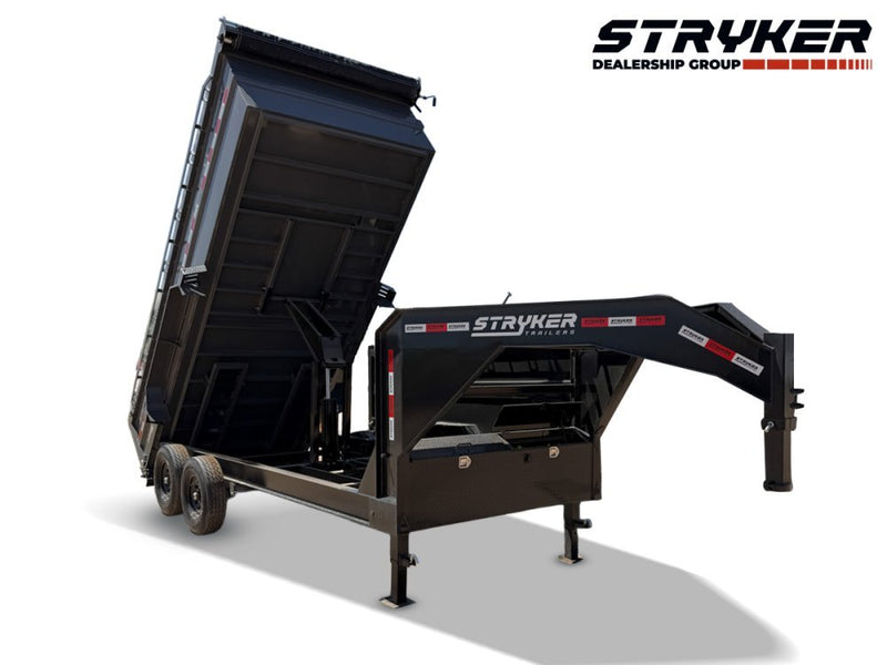 16' Stryker SDT Gooseneck Dump Trailer 36" Side Walls - (2) 7k Axles 004162