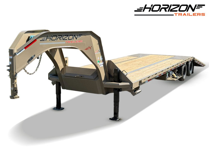 34' Horizon FYZ Gooseneck Hydraulic Dovetail Deckover Trailer - (2) 12K Axles 015564