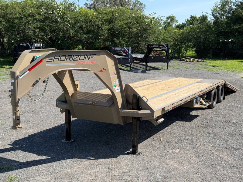 34' Horizon FYZ Gooseneck Hydraulic Dovetail Deckover Trailer - (2) 12K Axles 015564