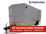 8.5 x 20 DX 7K Flat Top V Nose Car Hauler (2) - 3500 lb Axles 149904