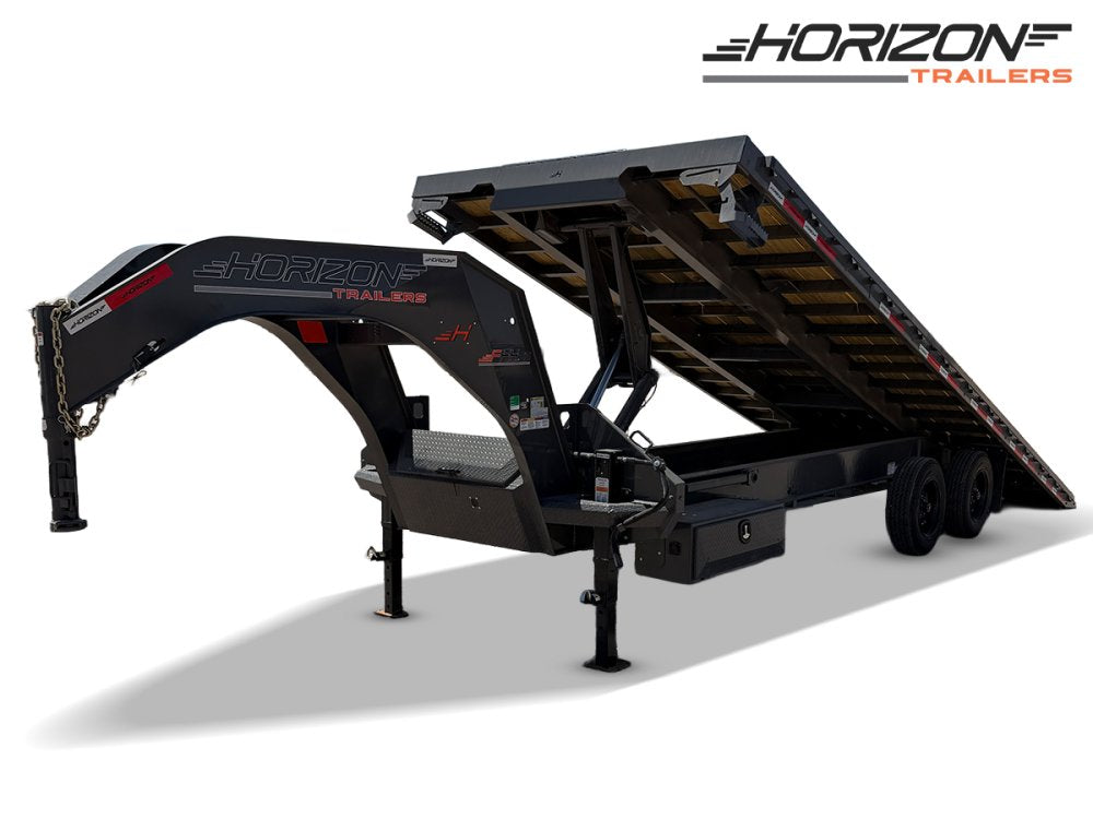 26' Horizon FFHSS Gooseneck Deckover Full Tilt Trailer - (2) 10K Axles 014792
