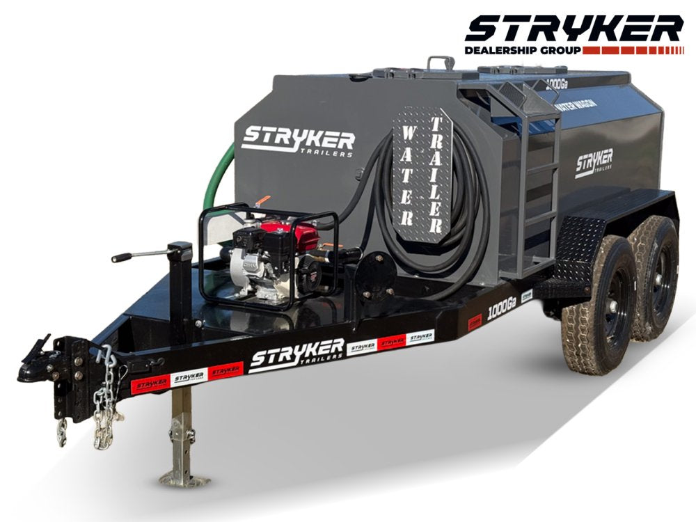 1000 Gallon Water Tank Trailer with Pump and Hose 4470