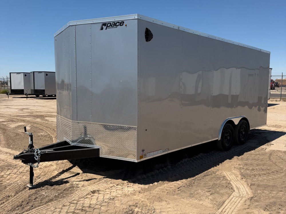8.5 x 20 Outback DLX Flat Top V Nose Car Hauler (2) - 5200 lbs Axles 146226