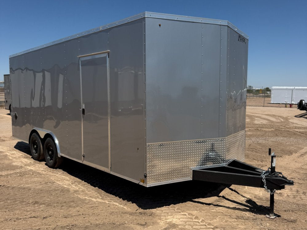 8.5 x 20 Outback DLX Flat Top V Nose Car Hauler (2) - 5200 lbs Axles 146226