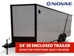 8.5 x 24 SE 10K Flat Top Sloped V Nose Car Hauler (2) 5000 lb Axles 146216