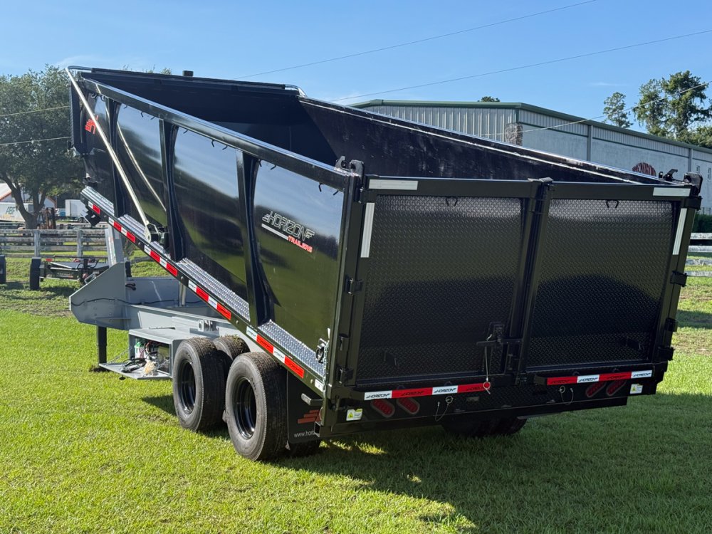 20 Horizon HZH Gooseneck Dump Trailer 48" Side Walls Hydraulic Jacks - (2) 12K Axles 016718