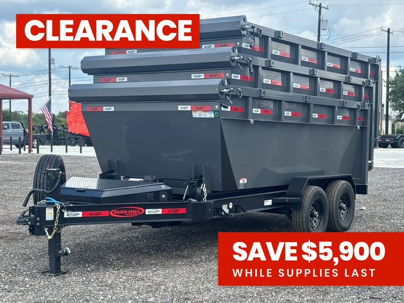 Dura Haul 14' BP Roll Off Bundle (2) 7k Axles + 3 Bin 4' Walls 01092A
