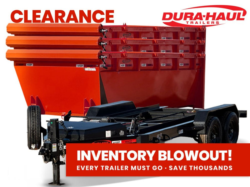Dura Haul 14' BP Roll Off Bundle (2) 7k Axles + 3 Bin 4' Walls 01092B