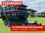 Stryker 14' BP Roll off Bundle (2) 7k Axles + 3 Bins w/ 4' Walls 00234A