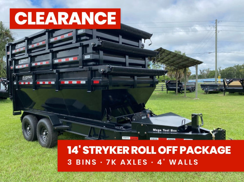 Stryker 14' BP Roll off Bundle (2) 7k Axles + 3 Bins w/ 4' Walls 00234A