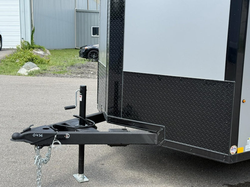 7 x 16 DX 7K Flat Top V Nose Enclosed - (2) 3500 lb Axles 140456
