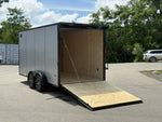 7 x 16 DX 7K Flat Top V Nose Enclosed - (2) 3500 lb Axles 140456