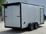 7 x 16 DX 7K Flat Top V Nose Enclosed - (2) 3500 lb Axles 140456
