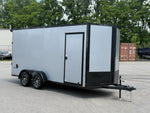 7 x 16 DX 7K Flat Top V Nose Enclosed - (2) 3500 lb Axles 140456