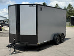 7 x 16 DX 7K Flat Top V Nose Enclosed - (2) 3500 lb Axles 140456