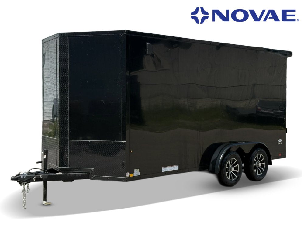 7 x 16 DX 7K Flat Top V Nose Enclosed - (2) 3500 lb Axles 140455