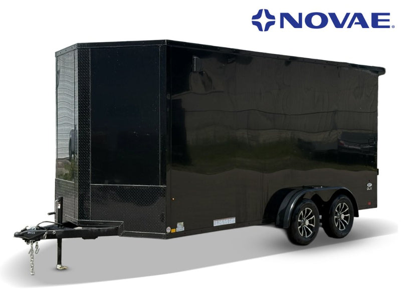 7 x 16 DX 7K Flat Top V Nose Enclosed - (2) 3500 lb Axles 140455