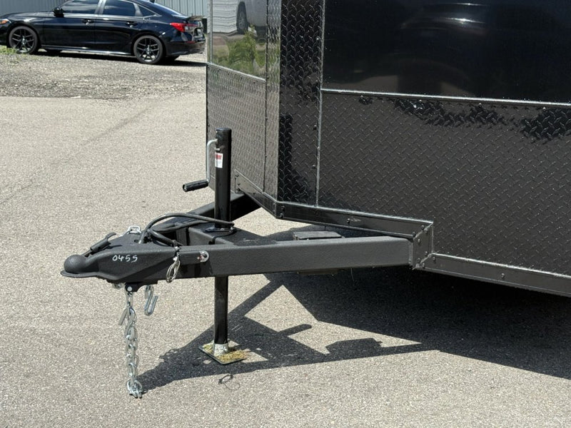7 x 16 DX 7K Flat Top V Nose Enclosed - (2) 3500 lb Axles 140455