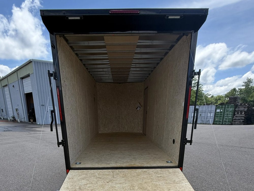 7 x 16 DX 7K Flat Top V Nose Enclosed - (2) 3500 lb Axles 140455