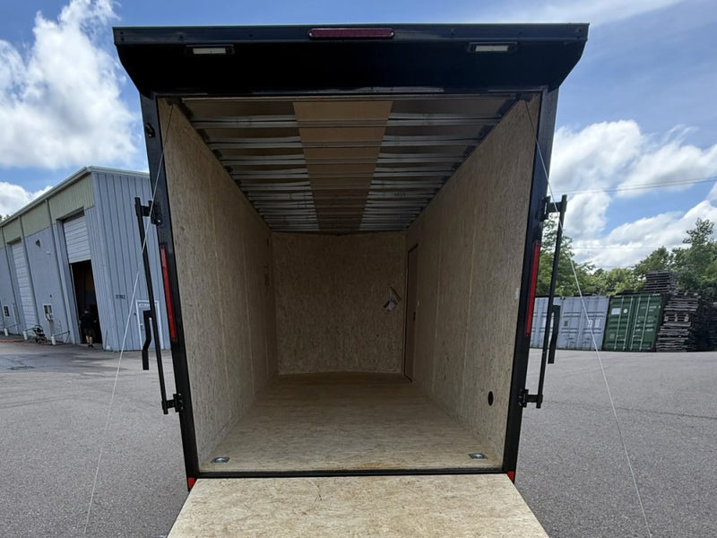 7 x 16 DX 7K Flat Top V Nose Enclosed - (2) 3500 lb Axles 140455