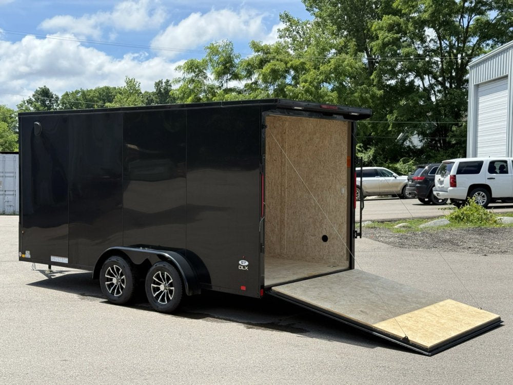7 x 16 DX 7K Flat Top V Nose Enclosed - (2) 3500 lb Axles 140455