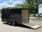7 x 16 DX 7K Flat Top V Nose Enclosed - (2) 3500 lb Axles 140455