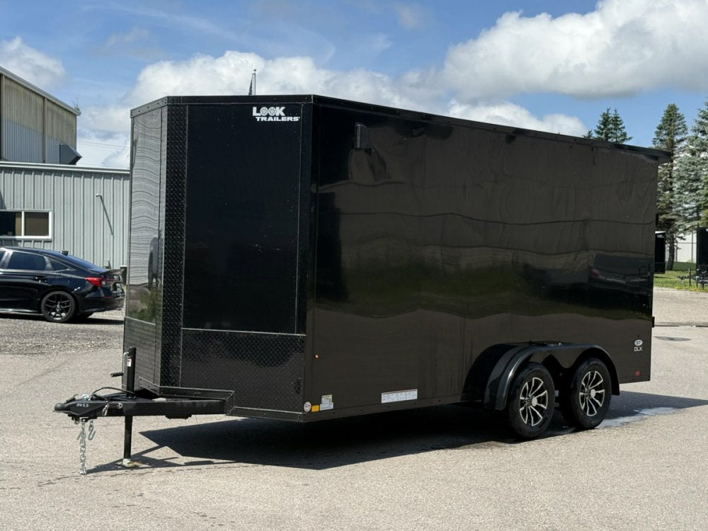 7 x 16 DX 7K Flat Top V Nose Enclosed - (2) 3500 lb Axles 140455