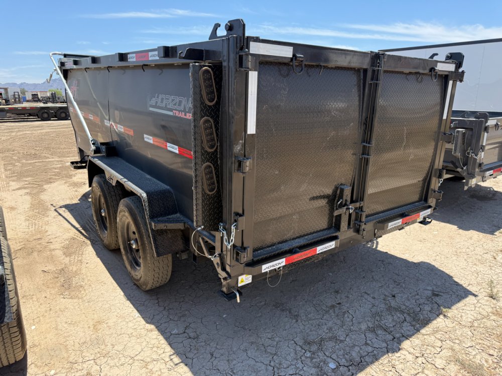 14' Horizon HZ7 Bumper Pull Dump Trailer 24" Side Walls - (2) 7K Axles 017756