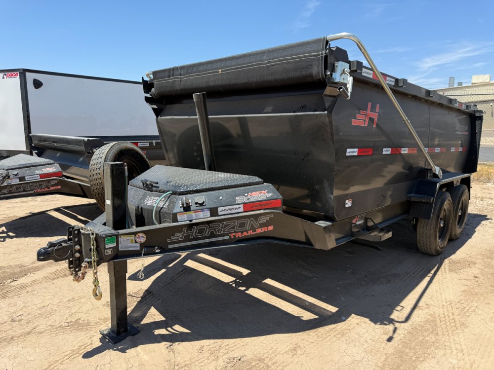 14' Horizon HZ7 Bumper Pull Dump Trailer 24" Side Walls - (2) 7K Axles 017756