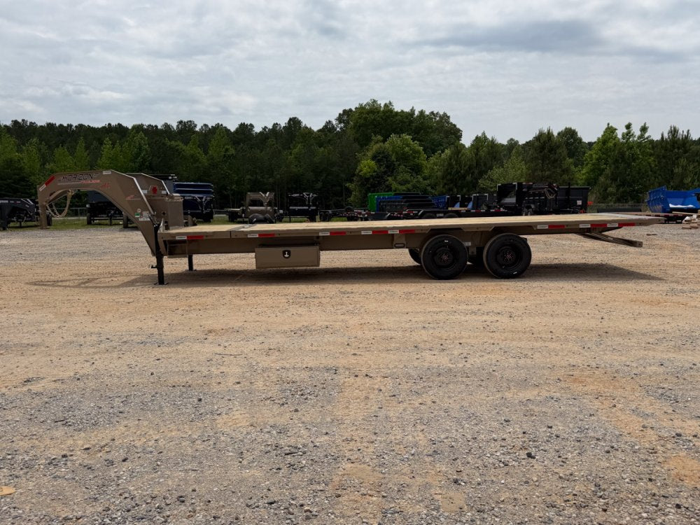 28' Horizon FTS Gooseneck Hydraulic Deckover Tilt Trailer - (2) 10K Axles 16542