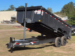 16' Hillcrest Bumper Pull Dump Trailer Telescopic 40" Side Walls - (2) 7K Axles 000034