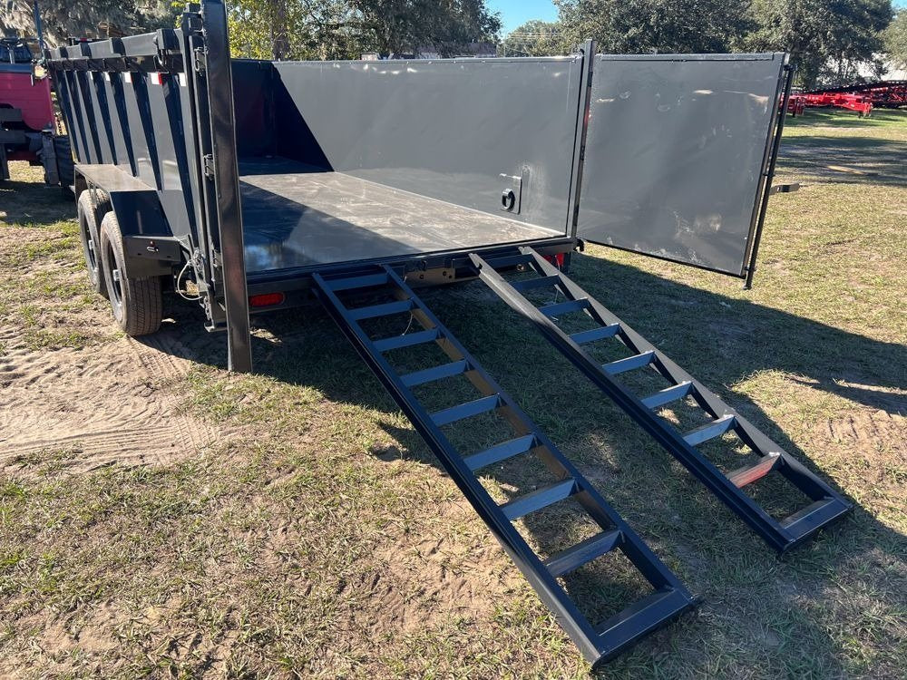 16' Hillcrest Bumper Pull Dump Trailer Telescopic 40" Side Walls - (2) 7K Axles 000034