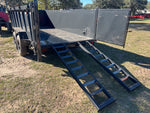 16' Hillcrest Bumper Pull Dump Trailer Telescopic 40" Side Walls - (2) 7K Axles 000034