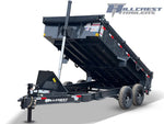14' Hillcrest Bumper Pull Dump Trailer Telescopic 24" Side Walls - (2) 7k Axles 000105