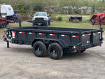 14' Hillcrest Bumper Pull Dump Trailer Telescopic 24" Side Walls - (2) 7k Axles 000105